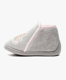 Gemo chaussures fille chaussons bebe fille bottillons zippes -  lulucastagnette gris bebe