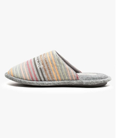 chaussons mules rayes little marcel gris femme G MO