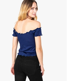 crop top avec finitions volantees bleu7140501_3