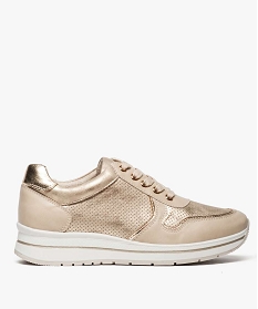 baskets femme multimatieres avec semelle plateforme beige baskets et tennis7532001_1