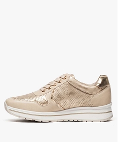 baskets femme multimatieres avec semelle plateforme beige baskets et tennis7532001_3