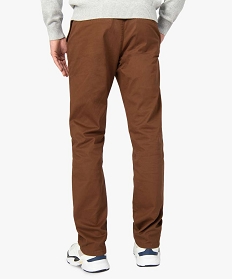 pantalon chino homme coupe regular brun pantalons de costume homme