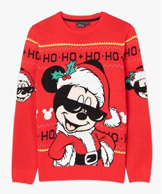 Pull homme spécial Noël avec motif Mickey - Disney bleu fonce