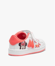 baskets bebe fille a lacets et scratch - minnie blanc baskets et tennis bebe