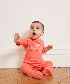 pyjama bebe fille a message humoristique - gemo x les vilaines filles rose  bebe