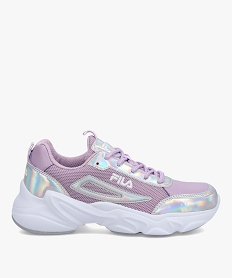 GEMO Baskets femme multi-matières à détails brillants – Fila Felice violet standard