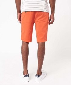 bermuda coupe chino en toile stretch homme orangeD337801_3