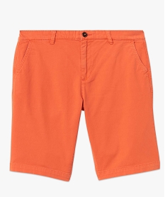 bermuda coupe chino en toile stretch homme orangeD337801_4