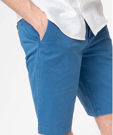 bermuda coupe chino en toile stretch homme bleuD338001_2