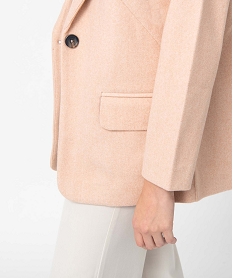 manteau femme court fermeture un bouton rose manteaux femme