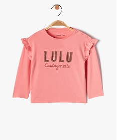 GEMO Tee-shirt bébé fille avec inscription en sequins - LuluCastagnette Rose