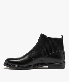 chelsea boots dessus cuir homme noir vif bottes et bootsD975101_3