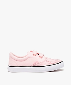 GEMO Baskets en toile skateshoes à scratch fille - Kappa Nisio rose vif