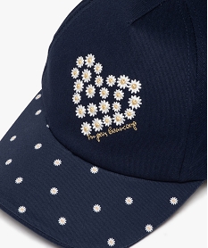 casquette a motifs paquerettes fille bleu chapeaux et bonnetsE415201_2