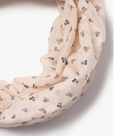 foulard forme snood a motifs cerises fille roseE415801_2