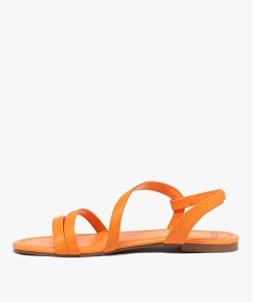 sandales plates multibrides a enfiler femme orange sandales plates et nu-piedsE490601_3