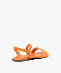 sandales plates multibrides a enfiler femme orange sandales plates et nu-piedsE490601_4