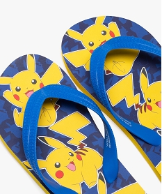 tongs garcon a semelle imprimee pikachu - pokemon bleu standardE518201_3