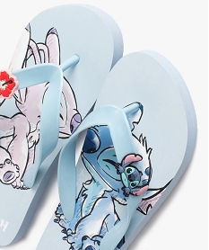 tongs femme a brides souples avec detail fantaisie - lilo stitch bleu standard tongsE536201_3