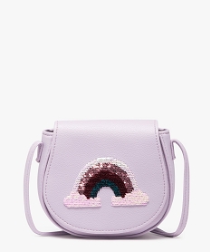 GEMO Sac besace à motif arc-en-ciel en sequins fille violet standard