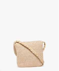 sac aspect raphia avec message brode fille beige sacs et cartablesE537501_2