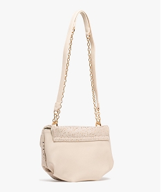 sac besace demi-lune a pois brillants femme beige standard sacs bandouliereE546701_2