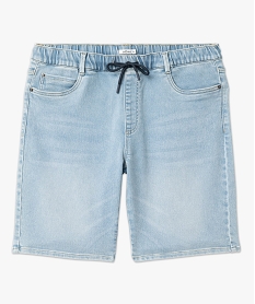 bermuda en jean stretch ample a taille elastique homme bleu shorts en jeanE557201_4