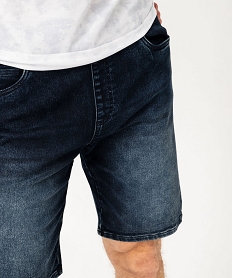 bermuda en jean stretch ample a taille elastique homme bleu shorts en jeanE557301_2