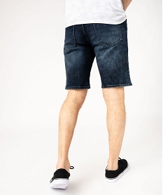 bermuda en jean stretch ample a taille elastique homme bleu shorts en jeanE557301_3