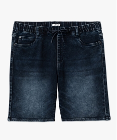 bermuda en jean stretch ample a taille elastique homme bleu shorts en jeanE557301_4