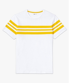 tee-shirt homme raye a manches courtes jaune tee-shirtsE578501_4