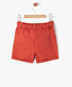 bermuda en toile de coton bebe garcon - lulucastagnette rouge shortsE657601_3