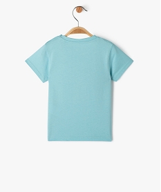 tee-shirt manches courtes en coton imprime bebe garcon bleu tee-shirts manches courtesE670001_3