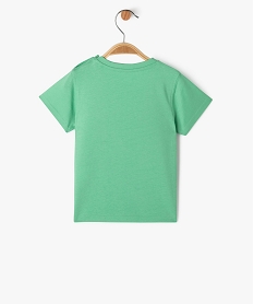 tee-shirt manches courtes en coton imprime bebe garcon vert tee-shirts manches courtesE670101_3