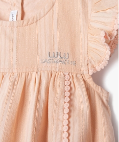 blouse manches courtes a volants bebe fille - lulucastagnette rose chemisiers et blousesE681901_2