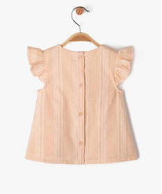 blouse manches courtes a volants bebe fille - lulucastagnette rose chemisiers et blousesE681901_3