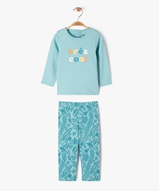 GEMO Pyjama 2 pièces en jersey imprimé bébé Bleu