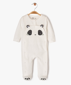 GEMO Pyjama velours motif panda bébé Beige