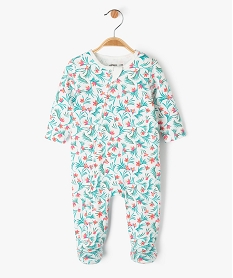 GEMO Pyjama dors-bien imprimé avec fermeture zippée devant bébé fille Blanc
