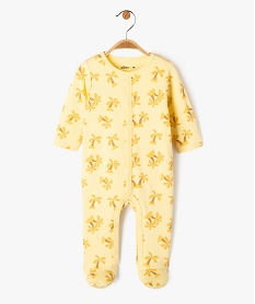 GEMO Pyjama dors-bien fermeture devant avec motifs palmiers bébé Jaune