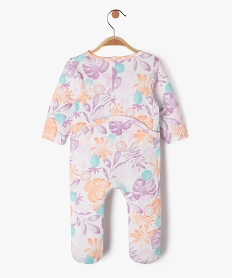 pyjama dors-bien a motif feuillage exotique bebe fille violet pyjamas et dors bienE711201_3