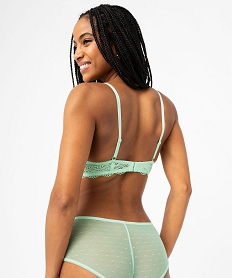 soutien-gorge a armatures forme corbeille en dentelle vert soutien gorge avec armaturesE766001_2