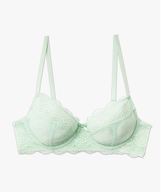 soutien-gorge a armatures forme corbeille en dentelle vert soutien gorge avec armaturesE766001_3