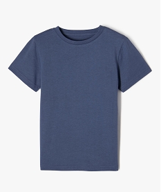 tee-shirt a manches courtes en coton uni garcon bleu tee-shirtsE785601_1