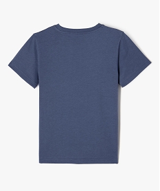 tee-shirt a manches courtes en coton uni garcon bleu tee-shirtsE785601_3