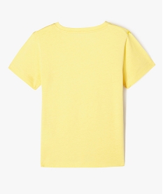 tee-shirt a manches courtes en coton uni garcon jaune tee-shirtsE785701_3