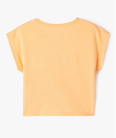 tee-shirt a manches courtes coupe courte fille orange tee-shirtsE830001_3