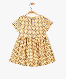 robe imprimee a manches courtes bebe fille jaune robesE851401_3