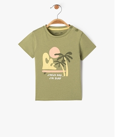 GEMO Tee-shirt à manches courtes avec motif estival bébé garçon Vert