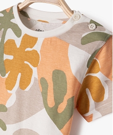 tee-shirt a manches courtes a motifs palmiers bebe garcon beige tee-shirts manches courtesE856101_2